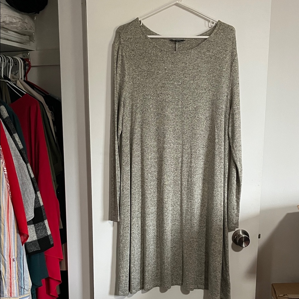 George Heather Gray Long Sleeve Dress